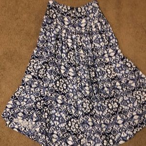 COPY - Free People Blue Button-up Boho Maxi Skirt